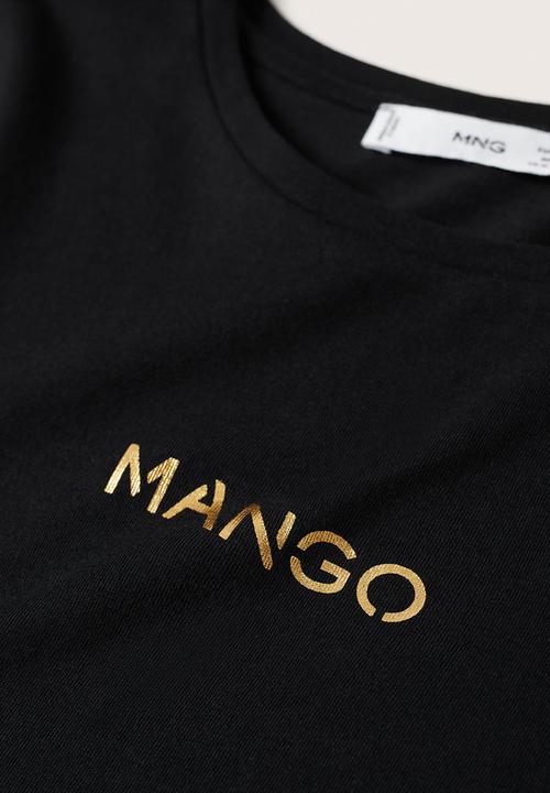 MANGO - T-shirt mango - black
