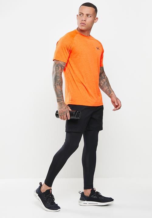 Under Armour - Ua tech 2.0 short sleeve tee novelty - blaze orange & black