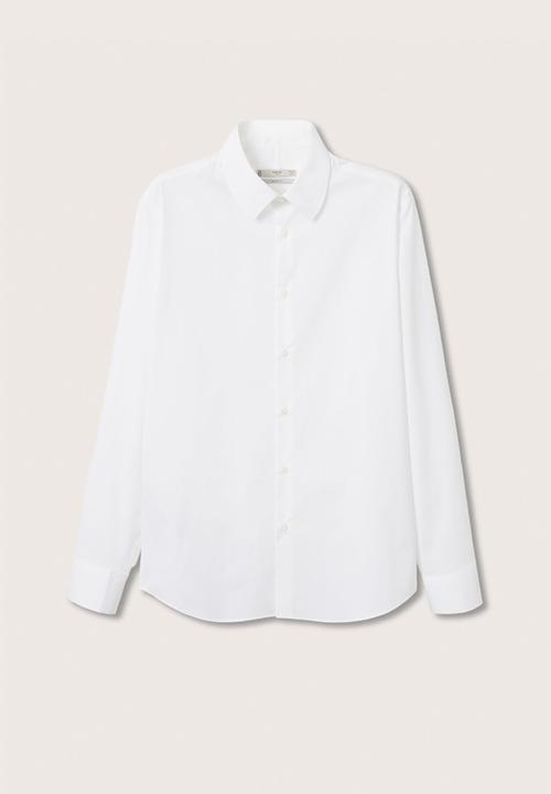MANGO - Play Slim Fit stretch cotton Shirt- neutral