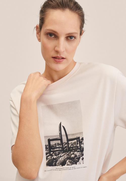 MANGO - T-shirt - light pastel pink