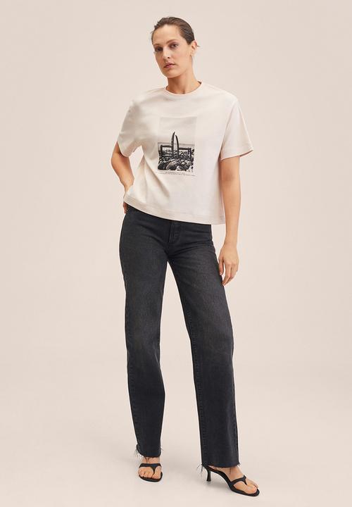 MANGO - T-shirt - light pastel pink