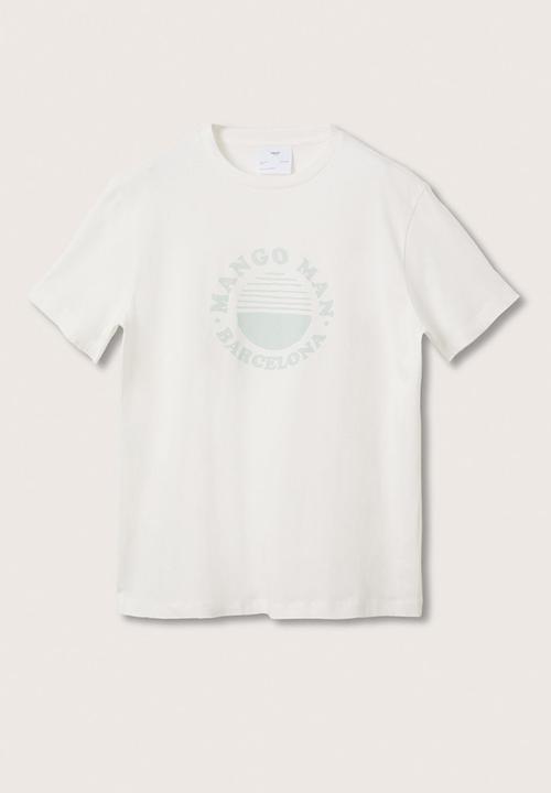 MANGO - Logo cotton tee - neutral