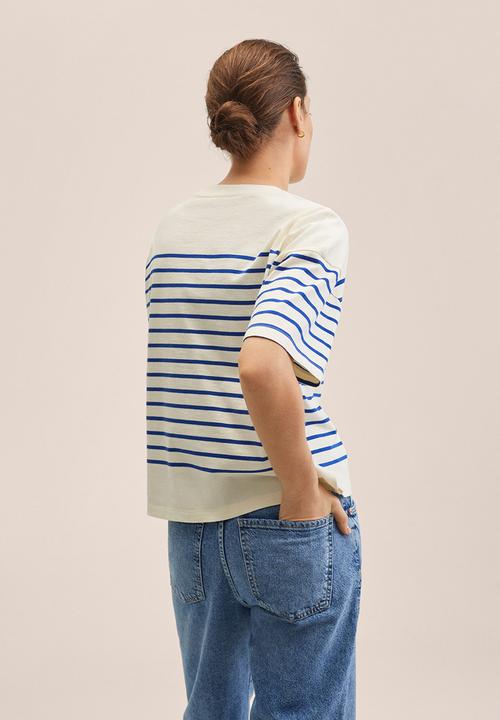 MANGO - T-shirt - mid blue