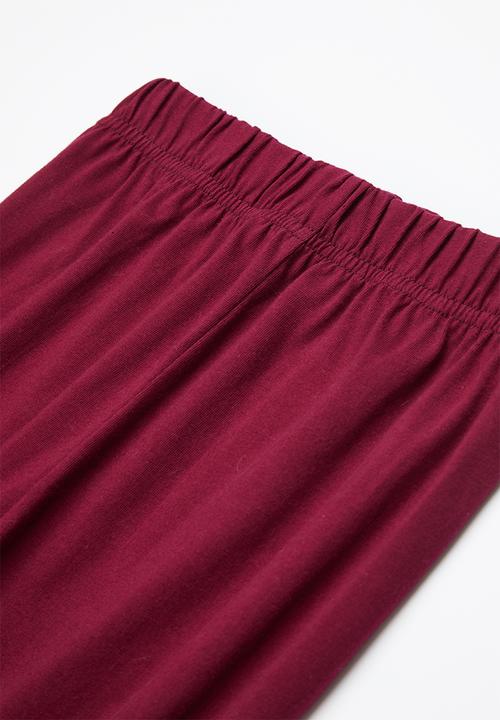 Rebel Republic - Boys long sleeve top & pants pj set - maroon