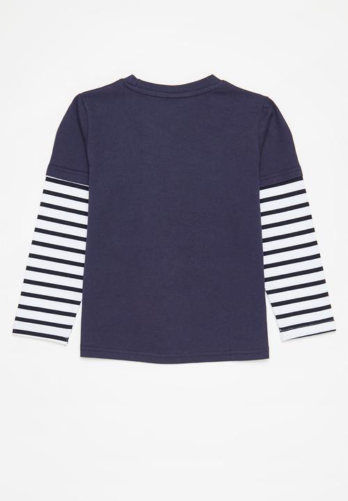 Pop Candy - Twofer builder tee - navy