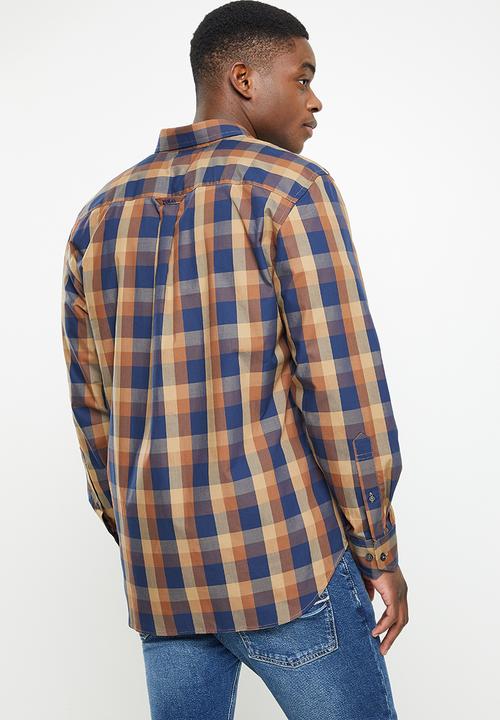 POLO - Men check wk - camel