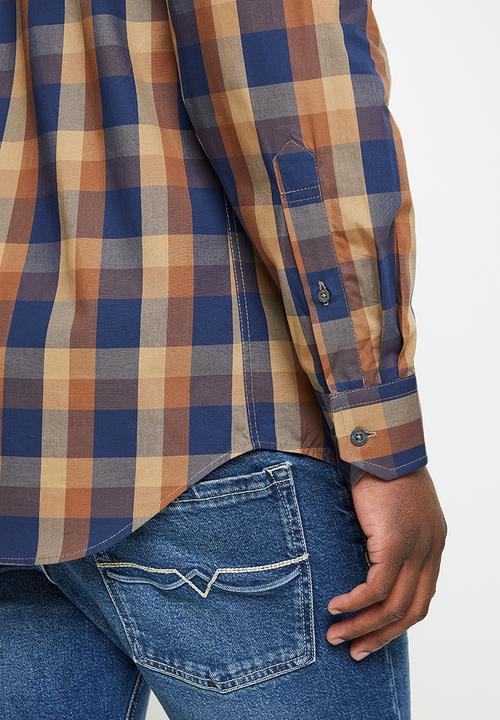 POLO - Men check wk - camel