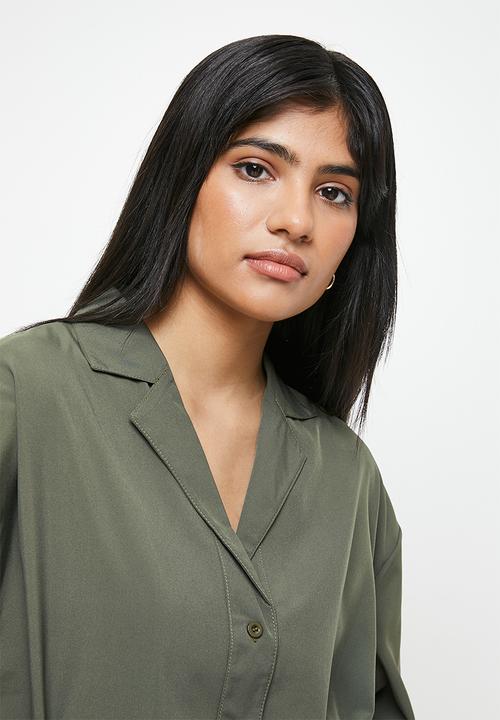 dailyfriday - Belted shirt dress - khaki