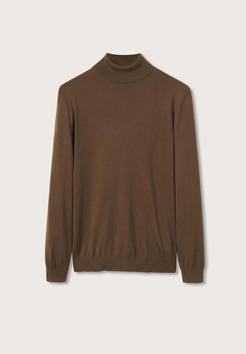 MANGO - WillyT Wool Poloneck Knitwear - Brown