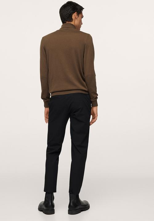 MANGO - WillyT Wool Poloneck Knitwear - Brown