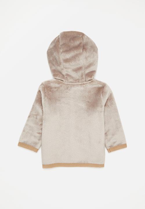 Pop Candy - Boys button thru sherpa jacket - mushroom
