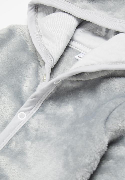 Pop Candy - Boys button thru sherpa jacket - silver