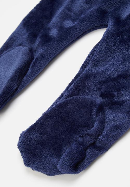 Pop Candy - Boys plush pram suit vest set - navy