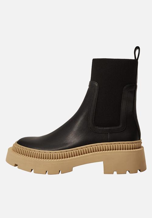 MANGO - Nit track outsole boot - black