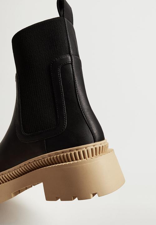 MANGO - Nit track outsole boot - black