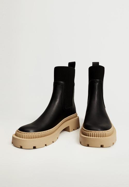 MANGO - Nit track outsole boot - black