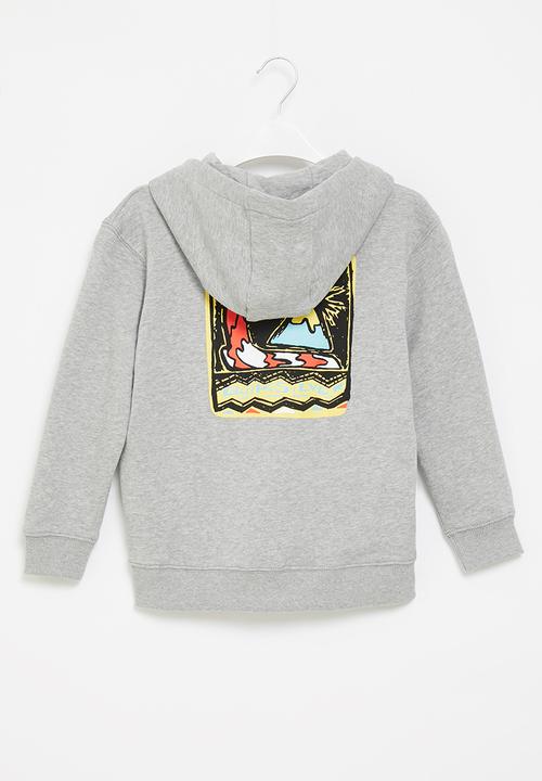 Quiksilver - Neo neon zip boy - light grey