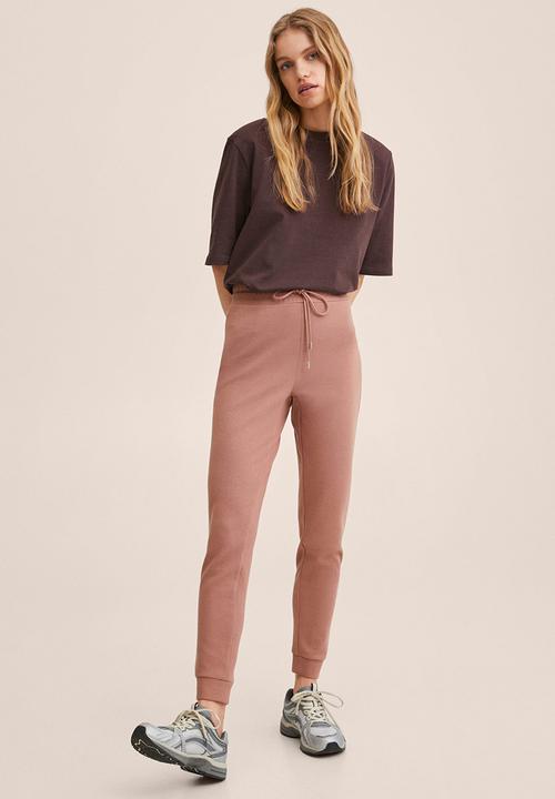 MANGO - Trousers pique - pink