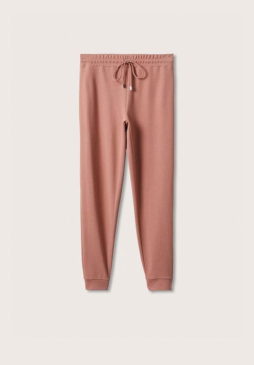 MANGO - Trousers pique - pink
