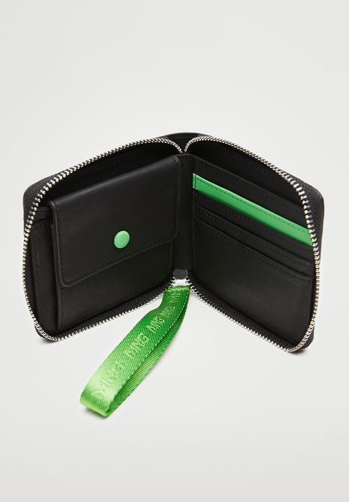MANGO - Saffiano-effect wallet - green