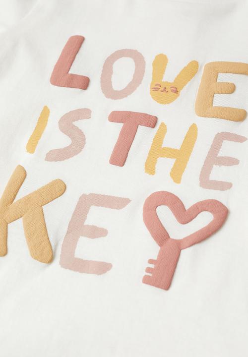 MANGO - T-shirt key - off white