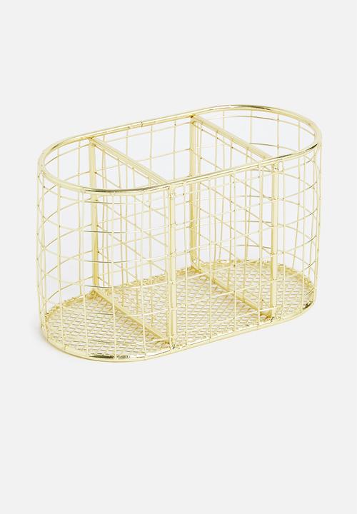 Sixth Floor - Desktop organiser - brass