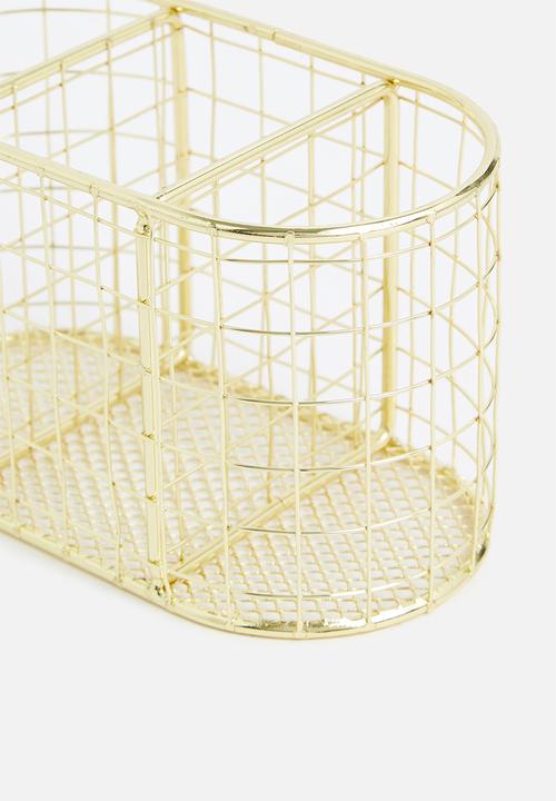 Sixth Floor - Desktop organiser - brass