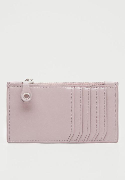 MANGO - Logo card holder - lilac