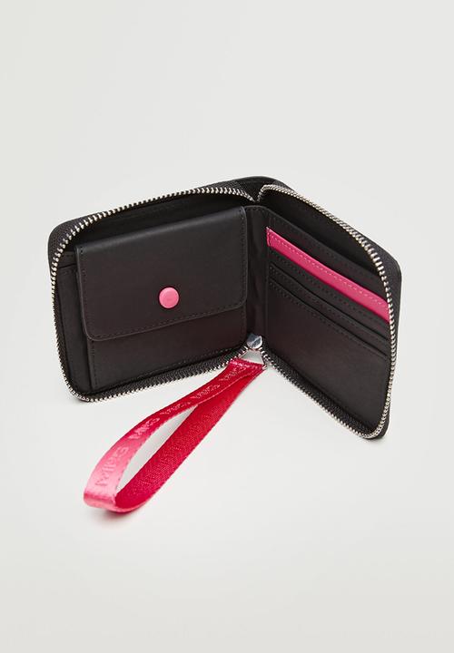 MANGO - Saffiano-effect wallet - fuchsia