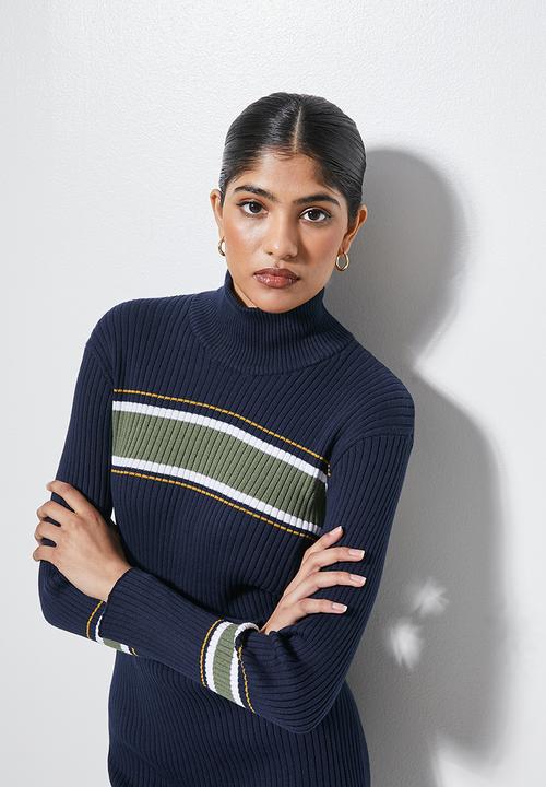 Superbalist -  Striped colomn dress - navy based stripe