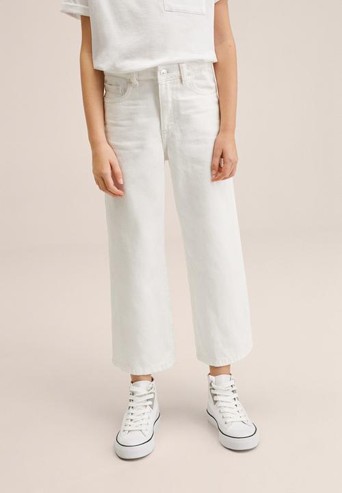 MANGO - Jeans culotte - white