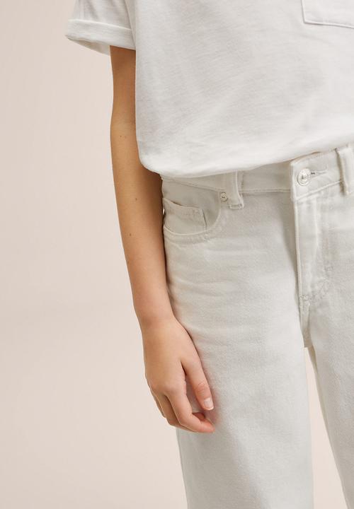 MANGO - Jeans culotte - white