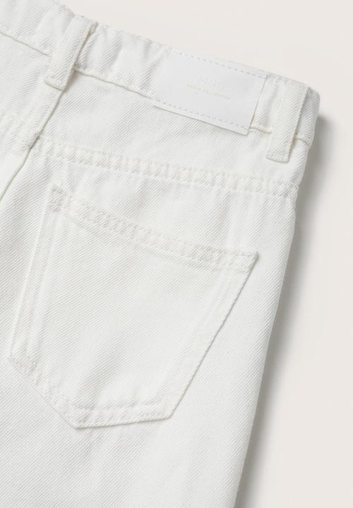 MANGO - Jeans culotte - white