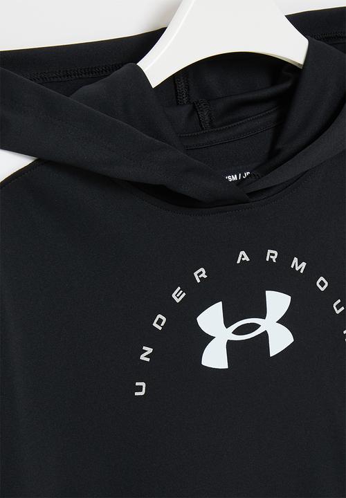 Under Armour - Tech graphic long sleeve hoodie - black & white