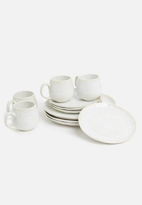 Sixth Floor - Gloss side plate set of 4 - cream