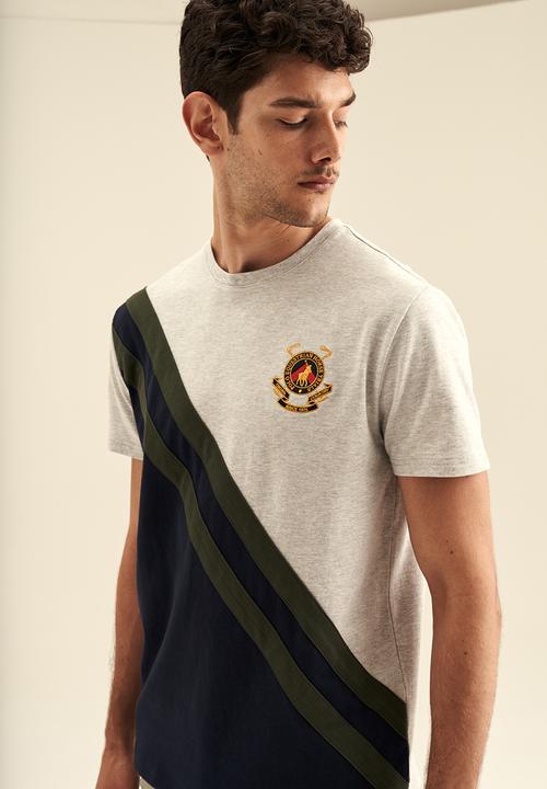 POLO - Men equestrian short sleeve tee - grey mel