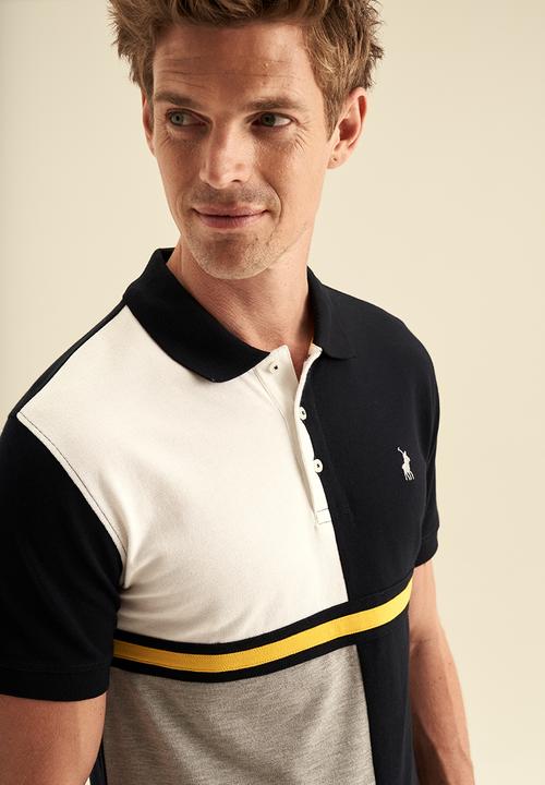 POLO - Mens colourblock short sleeve golfer - multi 