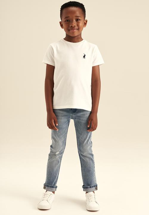 POLO - Boys pjc distressed slim fit jean - medium wash