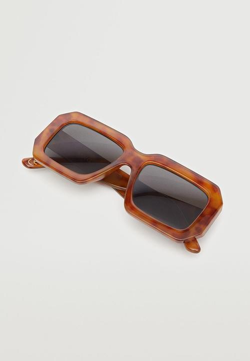 MANGO - Tortoiseshell retro sunglasses - chocolate