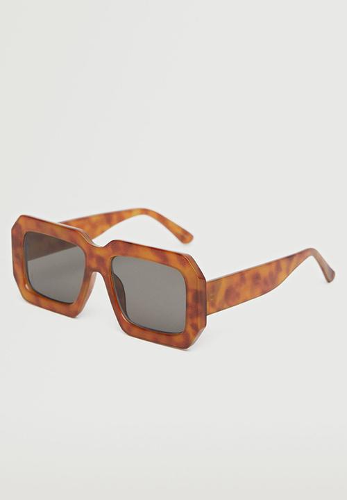 MANGO - Tortoiseshell retro sunglasses - chocolate