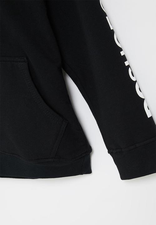 DC - DC black brand graphic hoodie - black