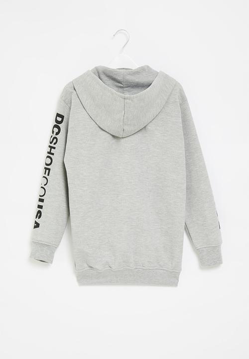 DC - DC grey brand graphic hoodie - heather grey