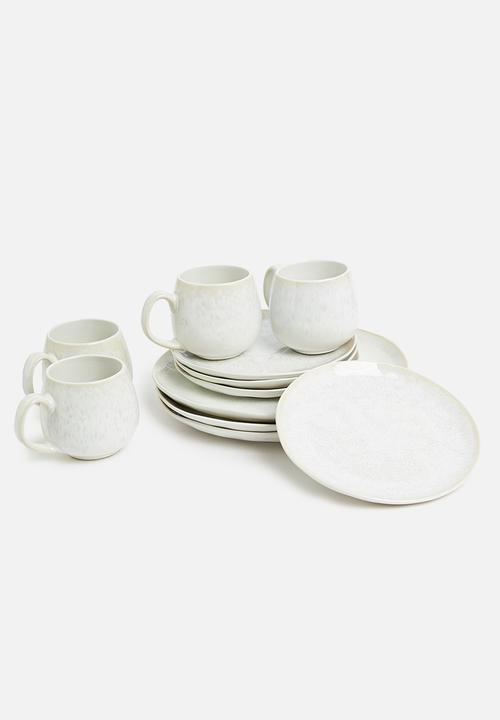 Sixth Floor - Gloss dinner plate set of 4- cream