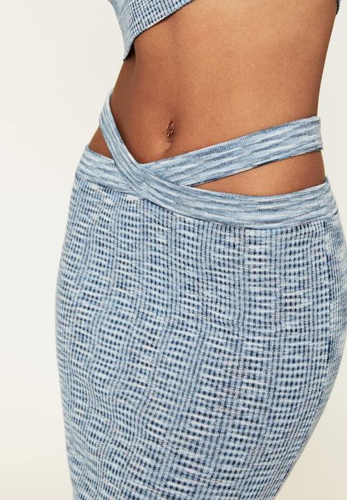 Supré  - Nadine midi tube skirt - varsity navy/white