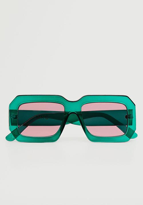 MANGO - Acetate frame sunglasses - turquoise