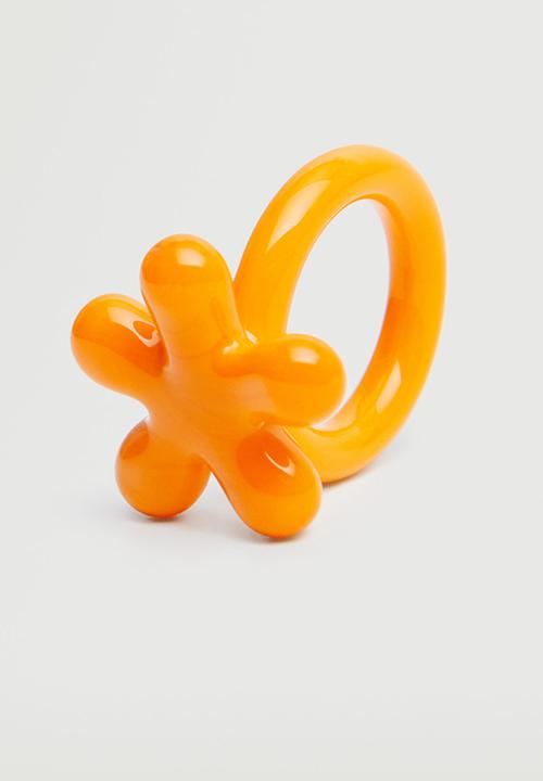 MANGO - Crystal ring - orange