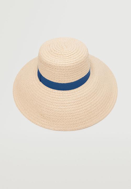 MANGO - Raffia pamela hat - ecru
