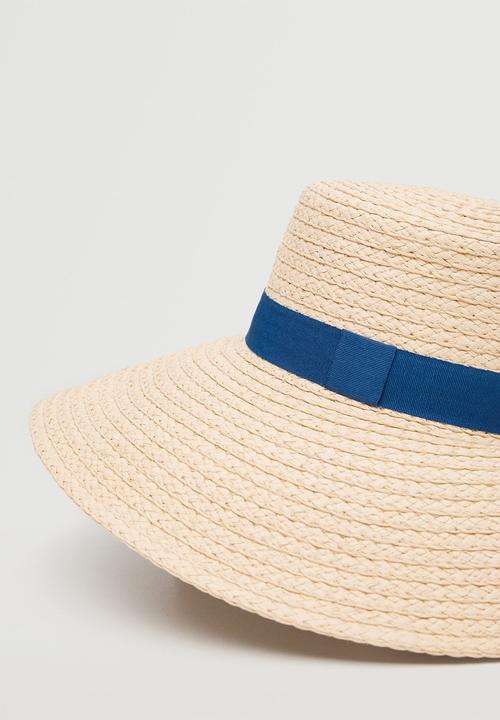 MANGO - Raffia pamela hat - ecru