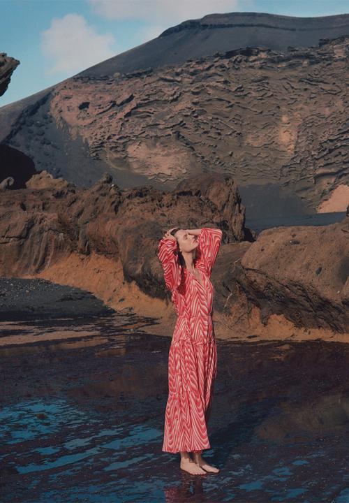 MANGO - Dress lidia - orange