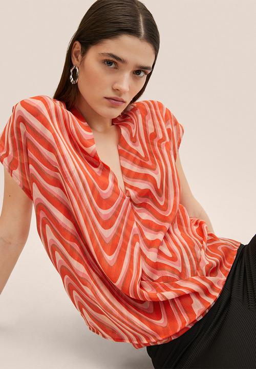 MANGO - Blouse lidia - orange